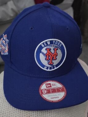 New Era New York Mets Royal Blue Snapback Hat with Orange Logo